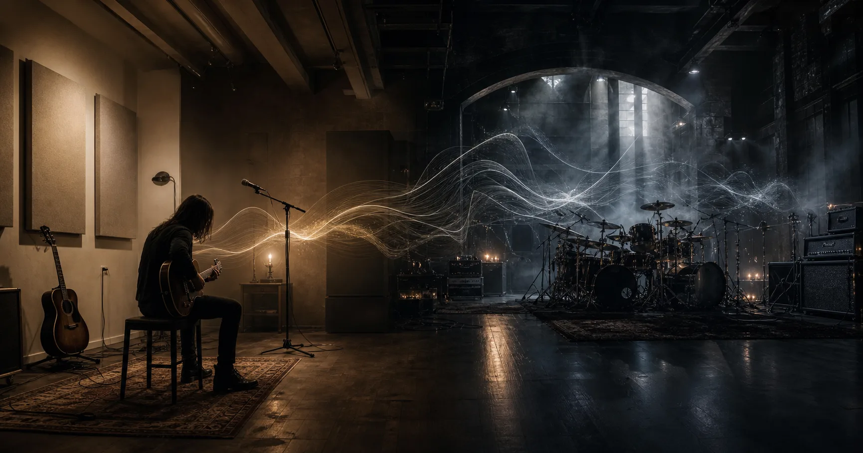 Metal-Arrangement mit Kontrast aus leiser Atmosphäre und monumentaler Band