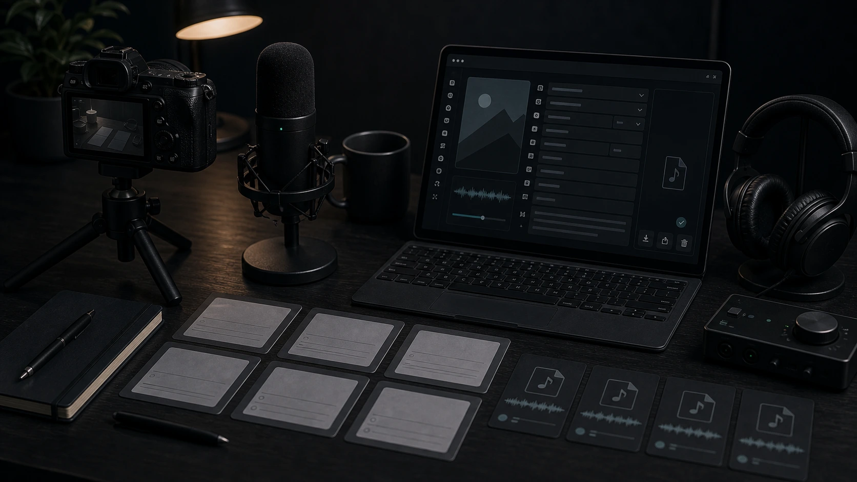Content creator preparing tagged audio files for a video project