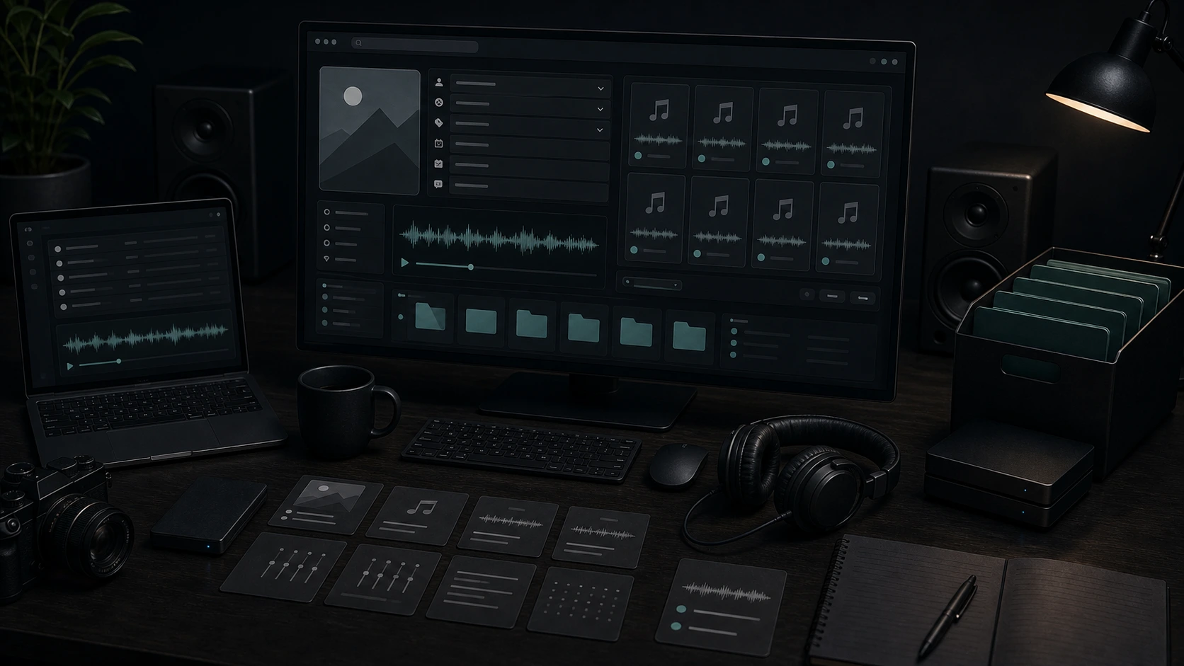 Browser audio metadata editor with organized tag fields, cover artwork, and a tagged MP3 export